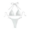 2025 Summer Women's Sexy Multicolor Halter Lace-Up Bikini Swimsuit