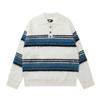2024 Unisex Trendiger Gestrickter Mohairpullover mit Streifen - Lockere Passform, Lässiges Vielseitiges Design mit Revers