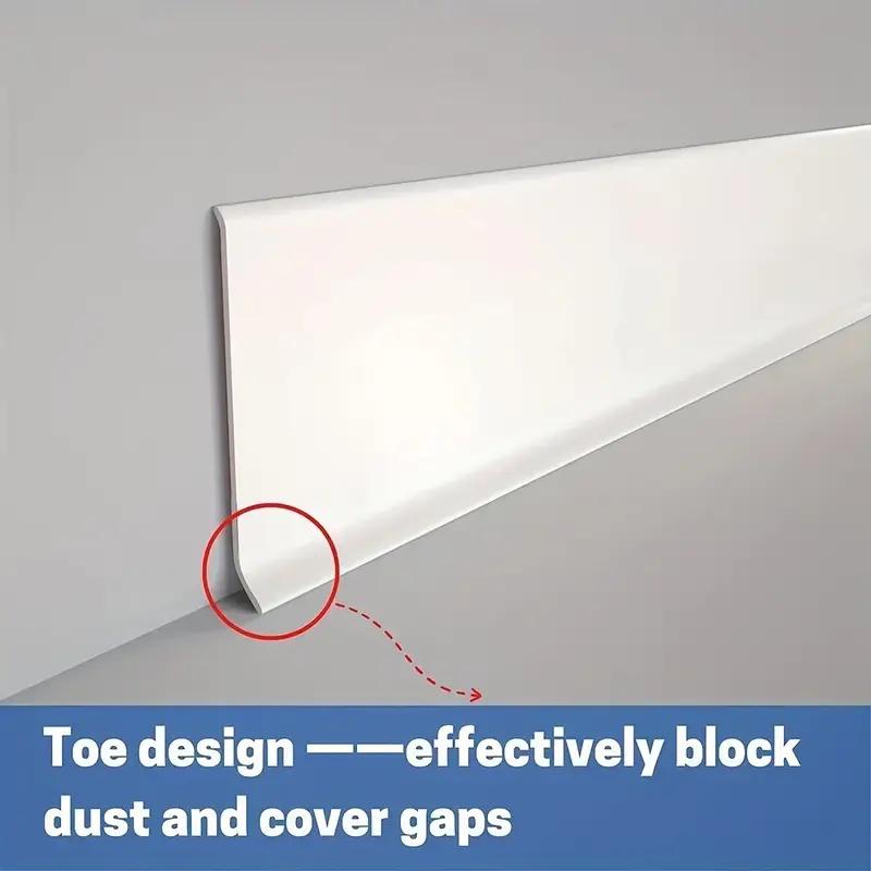 1PC 1/2/3/5/6M Flexible Baseboard Molding Trim Self-Adhesive Vinyl Wall Base Peel and Stick Cove Base Rubber Wall Base