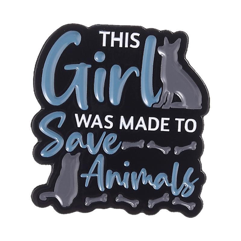 Future Veterinarian Enamel Pins This Girl Was Made to Save Animal Funny Animal Lover Brooch Lapel Badge Jewelry Gift for Friends