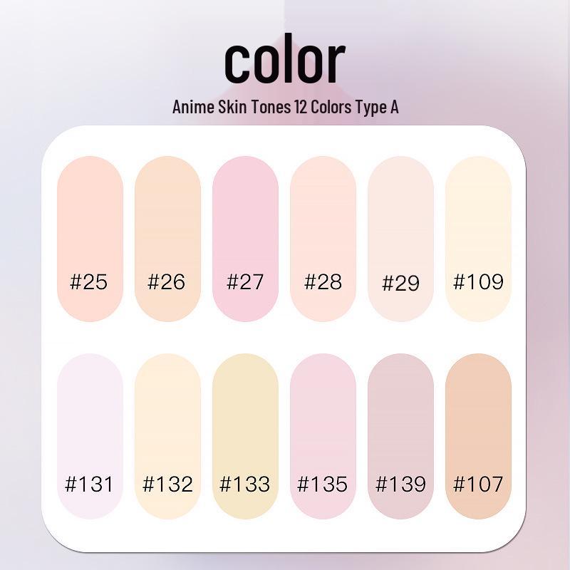 Touch Anime Skin Tone Oily Marker Pen, No. 0 Black Cool Gray, Individual Purchase, Perfect for Student Touch-Ups