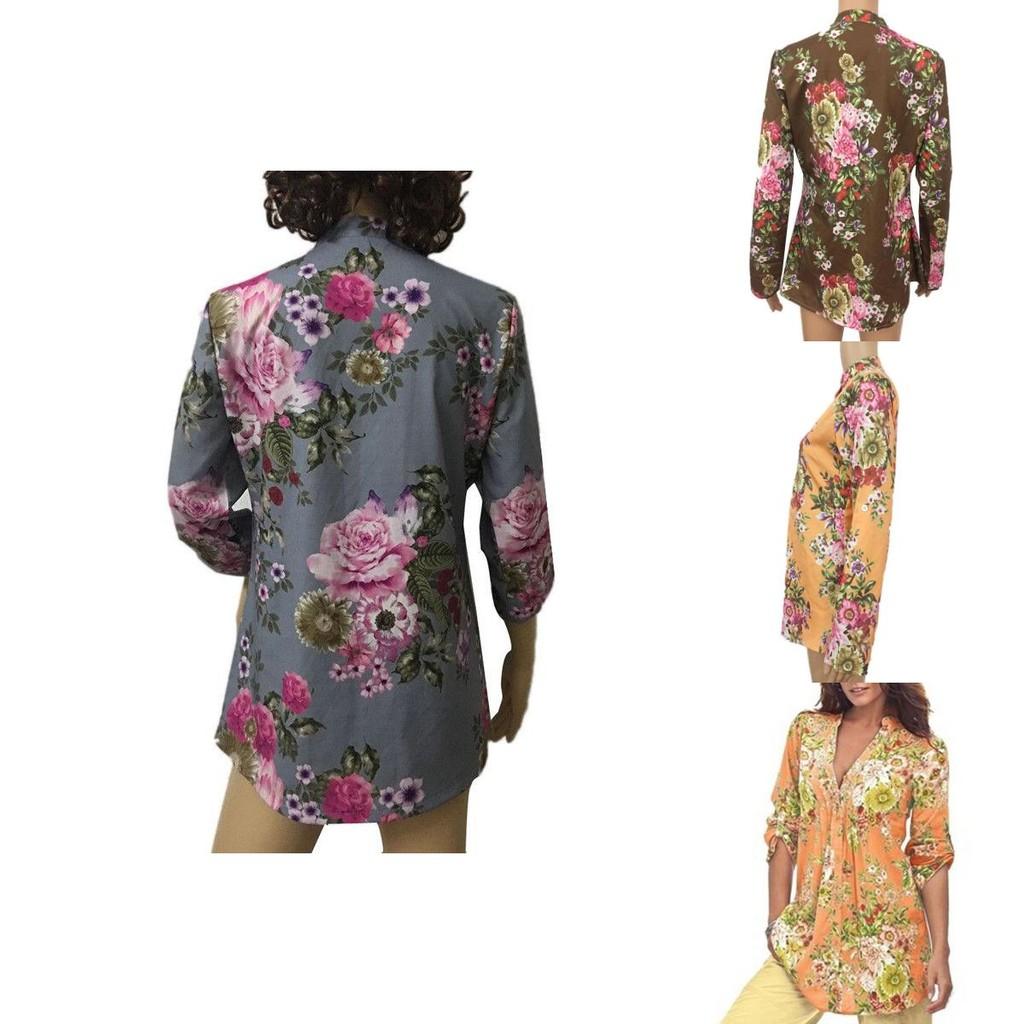 Classic Fall Short Sleeve Printed Shirt For Women Casual Wear