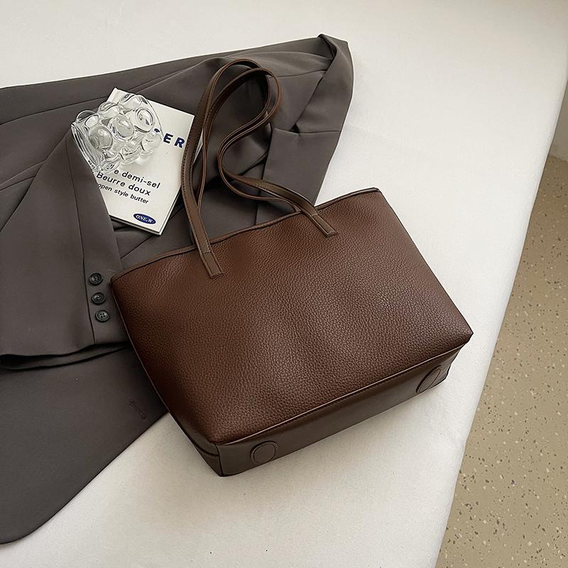 1 new PU handbag New large capacity travel shoulder bag high-end quality women's bag Fashion niche casual women