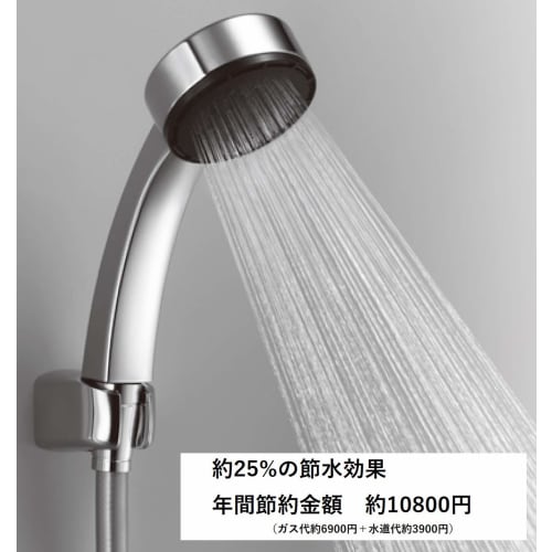 SANEI Shower Set, 25% Water Saving, Plated Shower Head, 1.6m Metallic Hose, Adapter Included, PS3950-CTA-CC, Silver