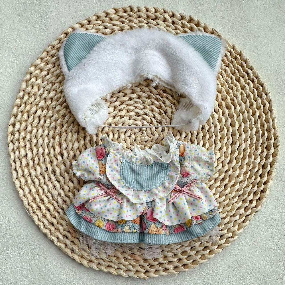 Costume Robe Miniature 20CM Multicolore Poupée Chapeau Robe Ensemble Jouet Vêtements de Poupée Poupée en Coton Rembourré