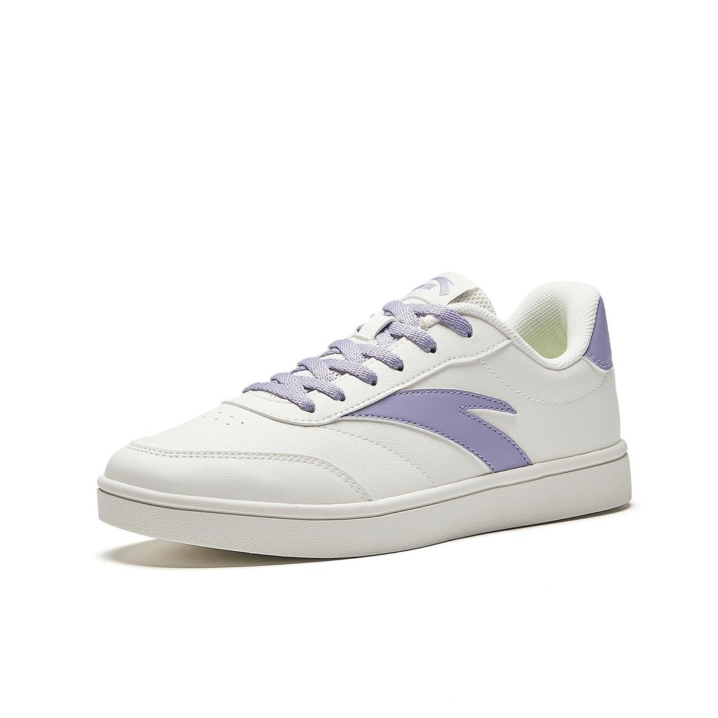Anta Vitality Classic Retro Campus Life Fashion Versatile Simple Low-Top Sneakers Kids Sneakers Ivory-White Cotton-Candy-Purple 922618099-10