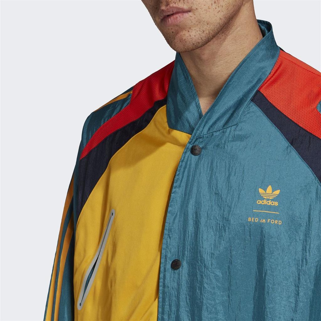 Adidas Originals X Bed J.W. Ford Color Block Long Casual Trench Coat Men Outerwear Green FS3758