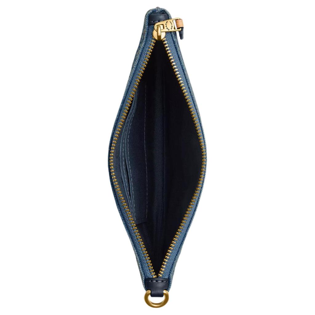 Coach Wristlet 19 Top Zip Denim Clutch Small Women clutch Indigo CS035-B4IN