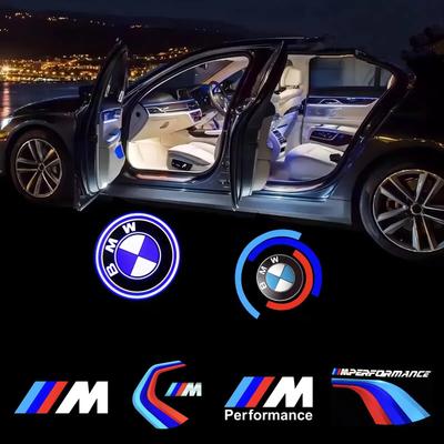 2Pcs Car Led Door Logo Light Projector For M Series 5 F10 F11 F18 E60 E61 G30 520i 525i 535i 2004-2023 2018 2019 Accessories