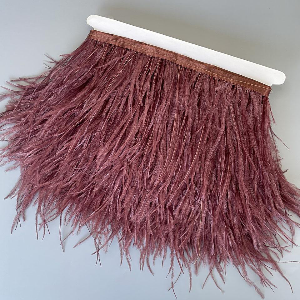 FeatherOstrich Feathers Trim 13-18CM 5-7inch Feather Plumes Ribbon Selvage For DIY Wedding Dress Decoration Crafts Accessories