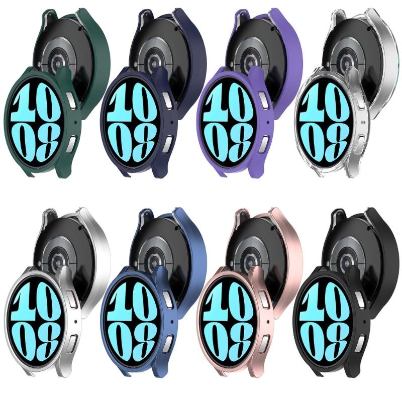 Screen Protector Case for Watch 6 40mm/44mm Waterproof Hard PC Bumper Protective Cover Anti-scratch