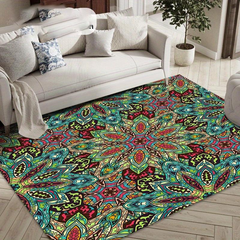 Luxurious Green Ethnic Pattern Carpet Perfect for Living Room Bedroom Outdoor Spaces More Available Bedroom Corridor Door Mat