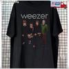 Weezer American Rock Band T-shirt, Unisex Black T-shirt, Size S-