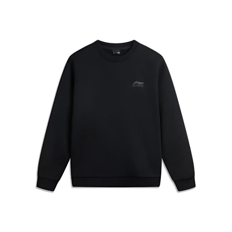 Li-Ning Casual Comfortable Cotton Loose Versatile Fleece Crewneck Sweatshirt Unisex Sweatshirt AWDUA53-14