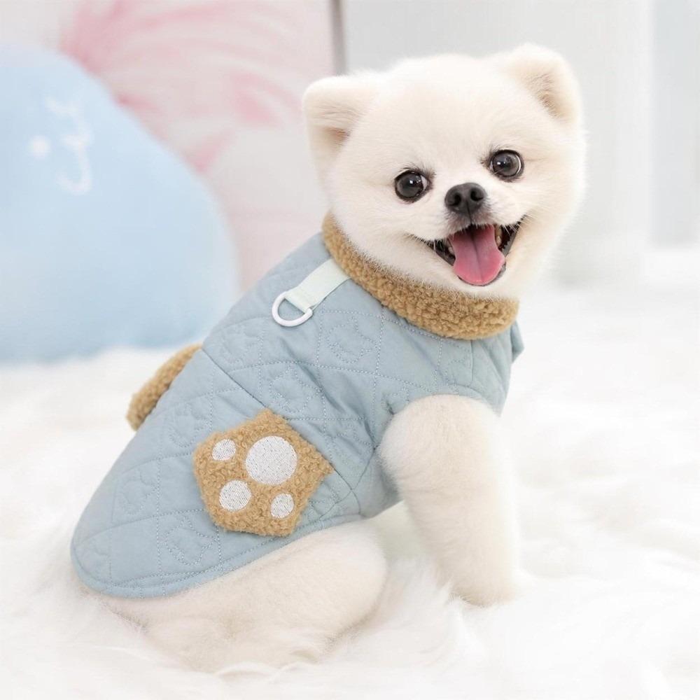 Windproof Dog Warm Clothes Plush Dog Bodysuit Fashion Dog Hiking Jacket Puppy