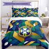 Brazil Football Printed Bedding 3 Piece Set Cozy Breathable Bed Cover Set As Housewarming Holiday Gift