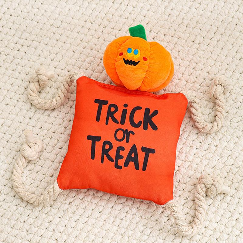 Personalized Design New Halloween Pumpkin Dog Toy Teeth Grinding Biting Teeth Cleaning Pet Voice Toy