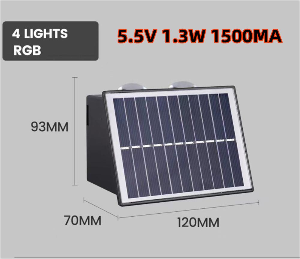

4/6/8 светодиодных солнечных фонарей для ограждения RGB настенный светильник уличный современный светильник вверх и вниз водонепроницаемый двор гараж крыльцо 2 режима садовый светильник 1pc