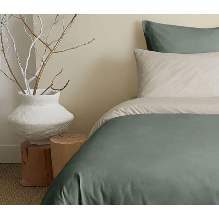 Complete Pack 6 Pieces Eucalyptus/Linen Reversible Duvet Cover for Bed 160 X 200 Cm