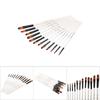 12PCS Pearl White Handles Art Paint Brush Set Tongue Tip & Angle Tip Firm Fastening Nylon Fiber Brushes Soft Nylon Fiber