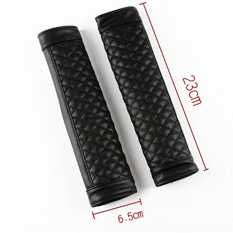 Soft Car Seat Belt Cover Auto Pattern PU Leather Shoulder Cushion Protector Shoulder Pad Safety Belts Interior Supplies