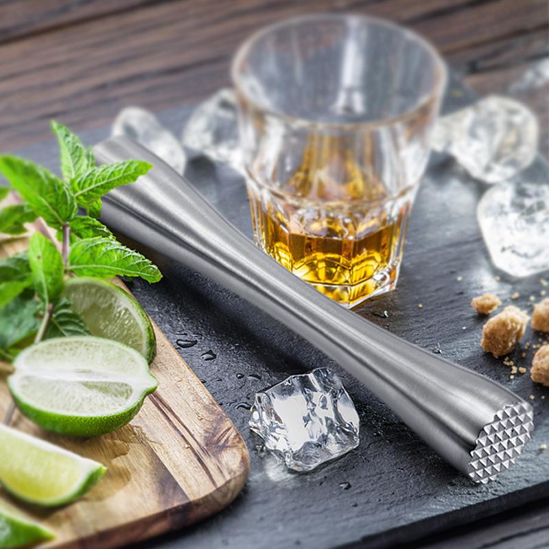 Stainless Steel Cocktail Muddler Fruit Ice Crusher Bartender Tools Professional Bar Supply Accessories for Cocktail Mojito Herbs