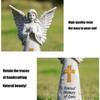 Statui Înger Grădină Rășini Decorațiuni Exterioare, Figurine Îngeri Solare Luminoase pentru Decorațiuni Grădină Curte Artă Cadou Comemorativ