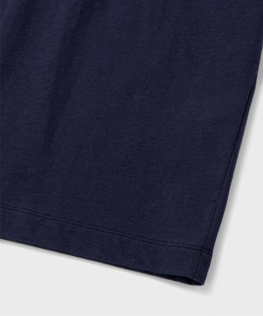 NONBLANK Pleated Half T-Shirt_Navy