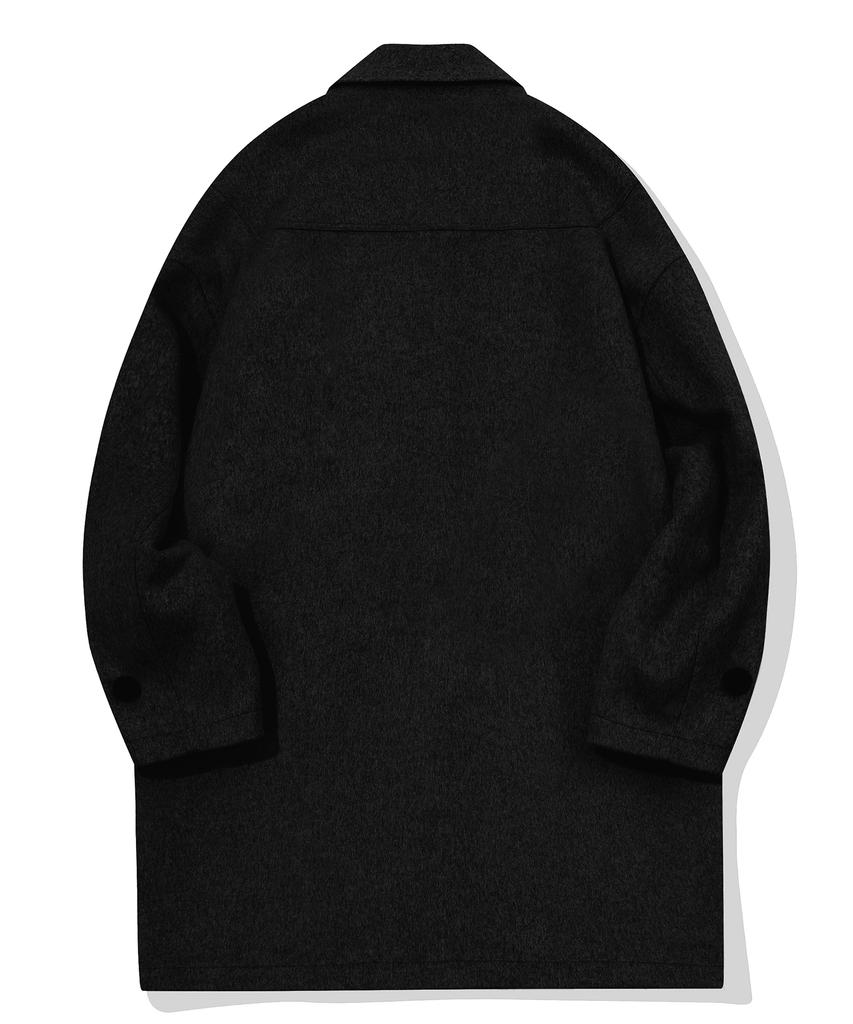 Mainbooth Oversized Collar Duffle Coat(Black)