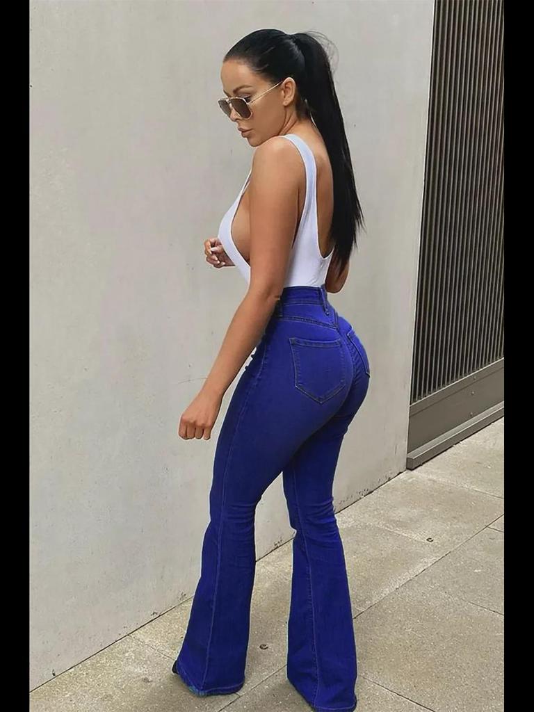 Women's European & American Flare Jeans, Plus Size, Sexy Hip-Lifting Style, Pencil Fit, JN20.