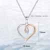 S925 Sterling Silver Peach Heart Inlaid Diamond Temperament Necklace Female Heart Diamond Color Gold Pendant Valentine's Day Gift