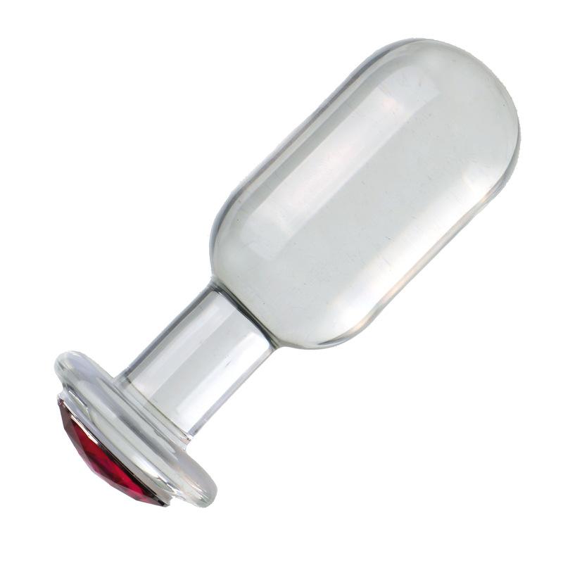 New Go out wearing Contact Anal plug Glass Butt Plug Crystal Ball Anal Beads Fake Penis Glass Anus Dildo Adult Masturbation Toys