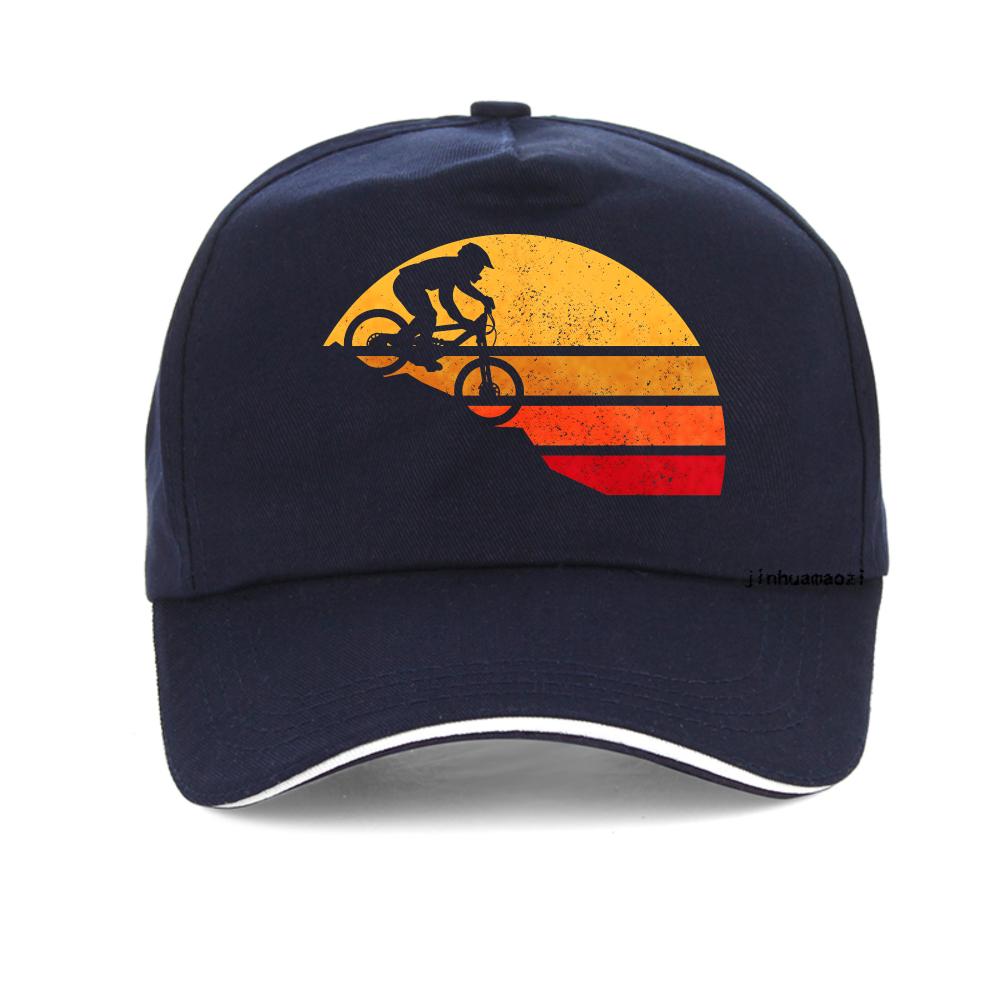 Vintage Downhill Mount MTB Kappe Sonnenuntergang Radfahrer Silhouette Kunst Baseballkappen Mode Outdoor Sport Sonnenhut unisex Snapback Hüte