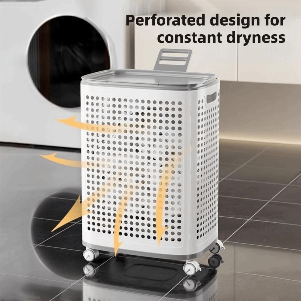 Stofdicht Uitgehold Wasmanden Plastic Rolbare Wasmand Speelgoed Opbergmand Slaapkamer