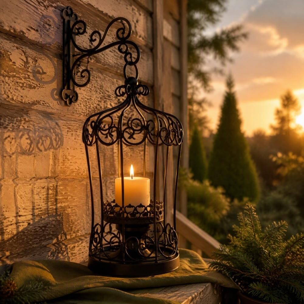 European Style Hanging Candlesticks Retro Wall-Mounted Candle Holders Party Decor