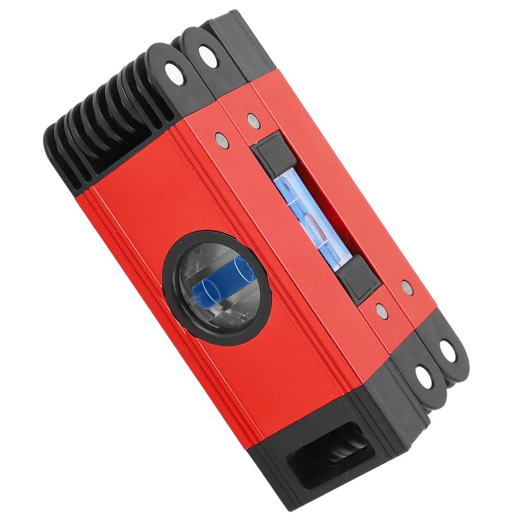 Magnetic Foldable Level 3 Sections Flexible Level Multi Angle Woodworking Level Measuring Tool Red
