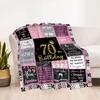 70th Birthday Celebration flannel,Lightweight,Flannel Blanket,Comfortable Blanket, Sofa Blanket, gift blankets,Holiday gift blanket Blankets