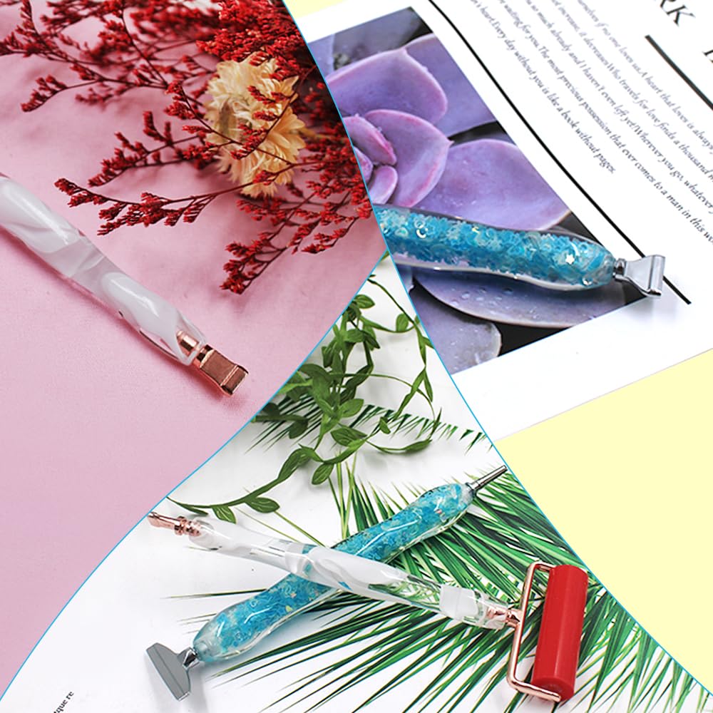 SENHAI Caneta de Arte Diamante Arte Diamante Caneta de Arte Diamante com Aço Inoxidável Personalizado Acessórios de Arte Diamante 5D para Kit de Artesanato de Pintura DIY, Ferramentas,