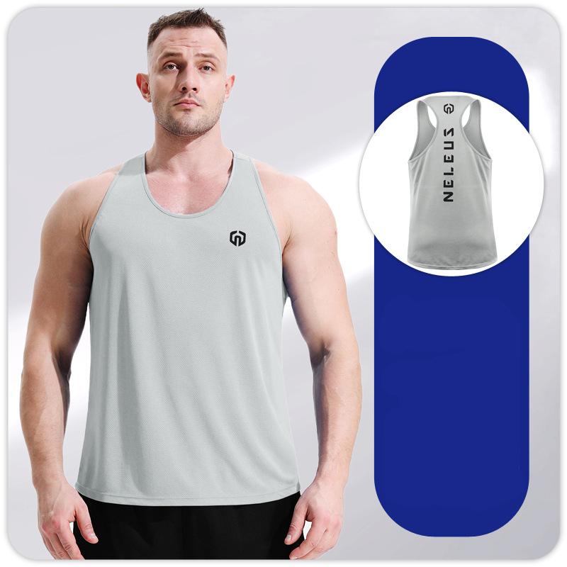 Men's Tank Vest Fitness Sleeveless Shirts Gym Shirt Bodybuilding Mesh Breathable Quick-drying Singlet Workout Running Tops S M L XL XXL 3XL 4XL