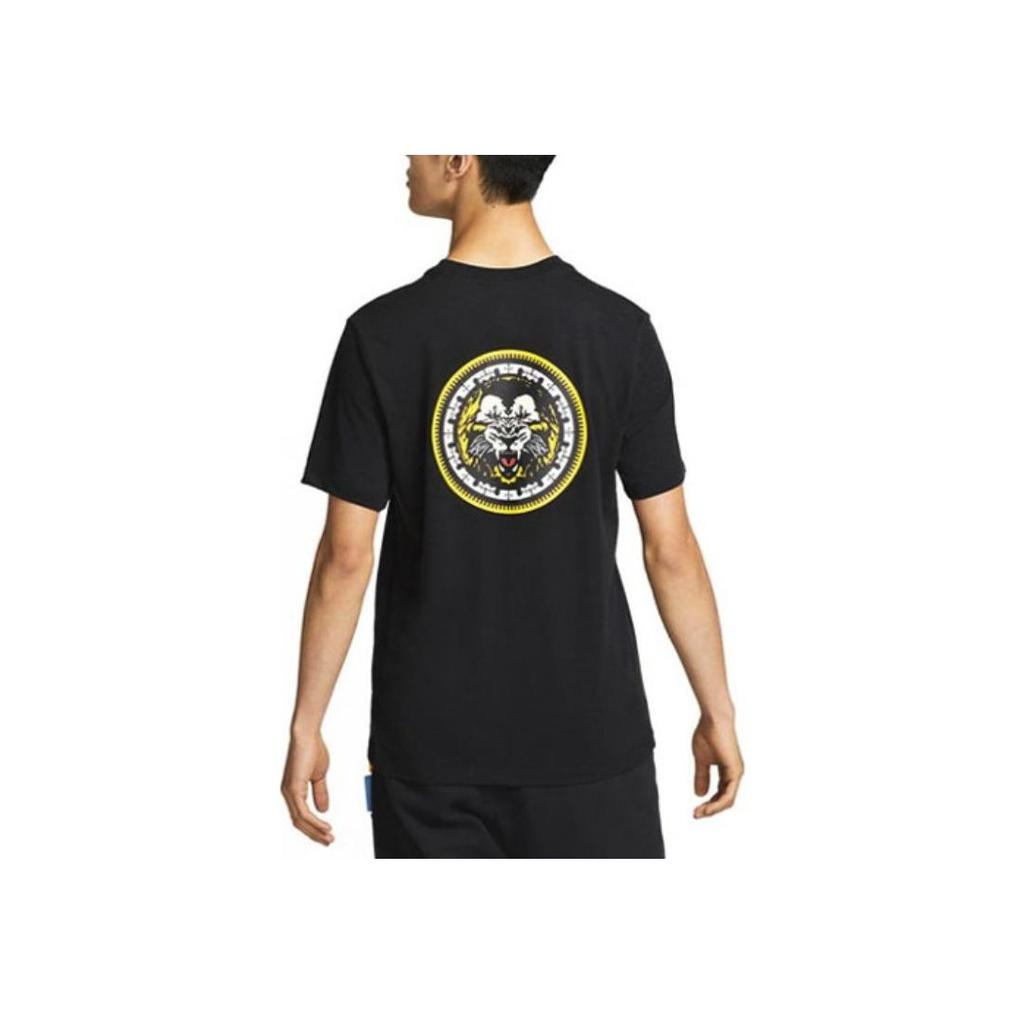 Nike Lebron Animal Print Dri-Fit Short Sleeve T-Shirt Men Tops Black DR7648-010