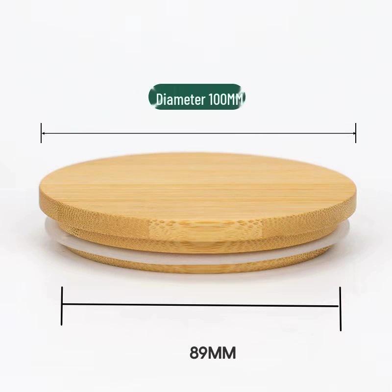 Transparent High Borosilicate Glass Jar with Bamboo Lid for Storage of Nuts, Snacks, or Tea