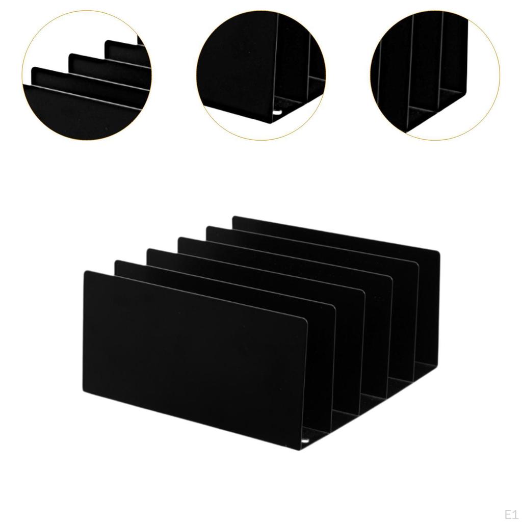 Desk File Organizer Letter Folder Rack Metal Vertical,Mail Sorter,Multifunction,File Holder Document