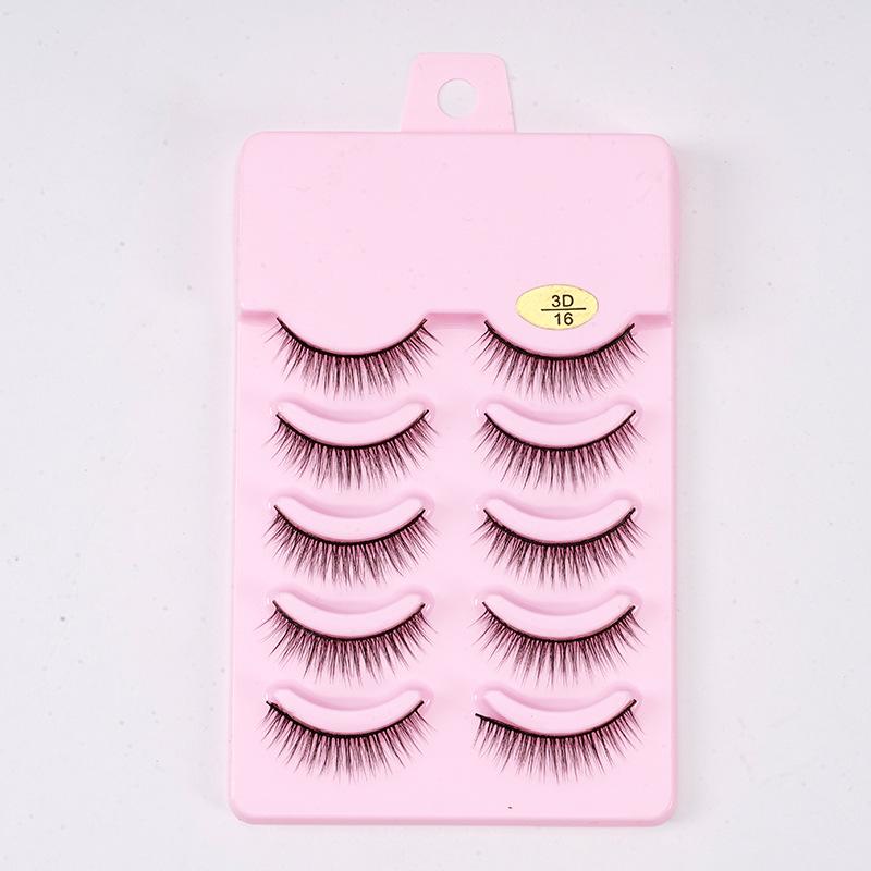 

3D химические волокнистые ресницы Fairy Eyelashes - 5 рядов мягких, естественно выглядящих накладных ресниц