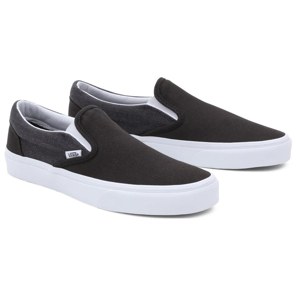 New Vans Slip on Summer Linen Classic Low Top Skateboard Shoes Unisex Black White VN0A7Q5DBMA