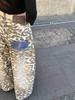 Women's American Retro Leopard Print Wide-Leg Jeans