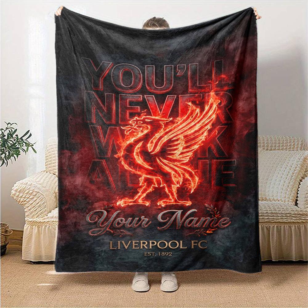 Liverpool Gepersonaliseerde Textiel Deken Multifunctionele Gepersonaliseerde Deken Zacht Warm Gezellig Plaid Voor Bank Kantoor Zee Strand Bed Vier Seizoenen Multifunctioneel