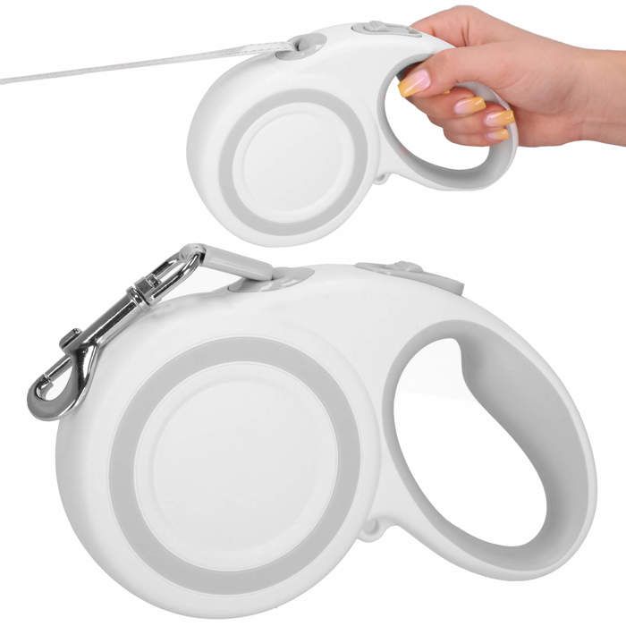 Retractable Leash - Springos® - 5 M - 360° Rotating Carabiner - Ergonomic Handle - Anti-Tangle