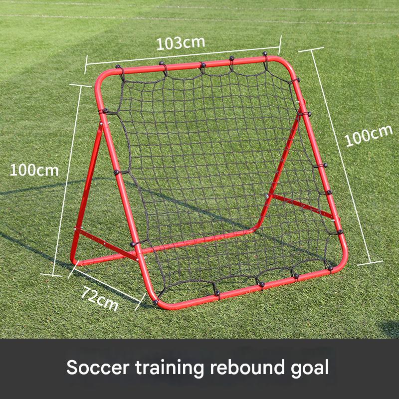 Foldable Soccer Rebounder Net Durlable with Thickened Tube and Rope Assortment Kit for Kids Teens Backyard Soccer Practice