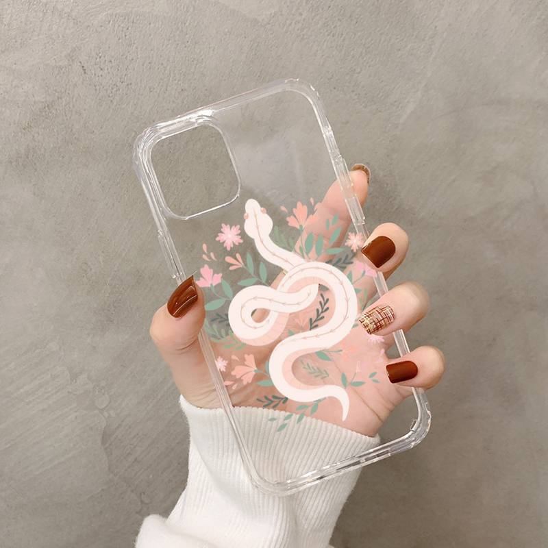 Snake Flower Snake Painting Phone Case for iPhone 11 12 13 Mini Pro XS MAX 8 7 6 6S Plus X 5S SE 2020 XR Case