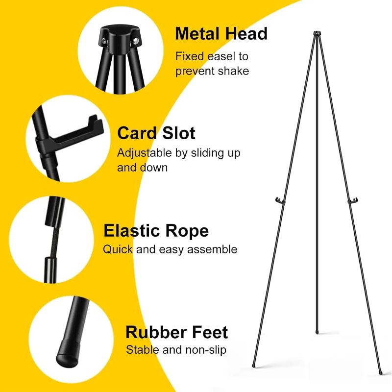 New Portable Easel Stand for Wedding Sign Painting Display Folding Adjustable Metal Artist Tripod Easel with Bag